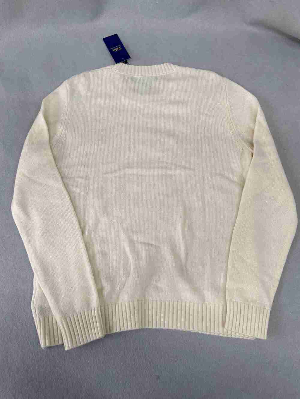 Polo Ralph Lauren Purple Label Cream Crewneck Sweater - Picture 6 of 6